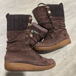 The North Face Women's insulated suede Chocolate Brown Winter Boots